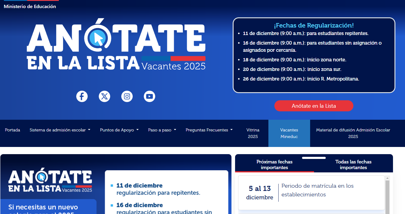 La Plataforma “Anótate en la Lista”: Modernizando el Acceso a la Educación en Chile